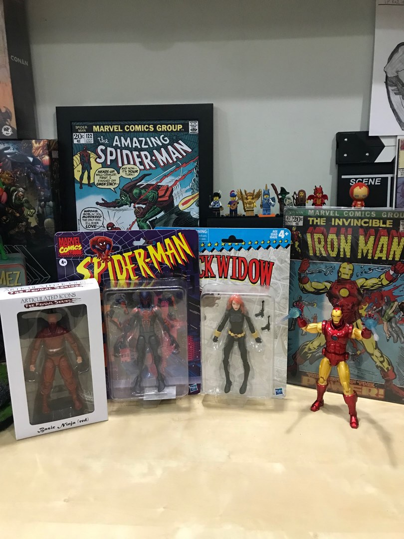 Marvel Legends Spiderman 2099, Black Widow and Articulated Red Ninja,  Hobbies & Toys, Toys & Games on Carousell