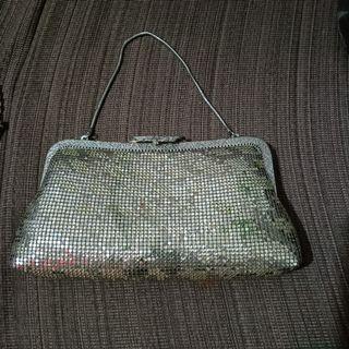 Metallic vintage evening clutch bag