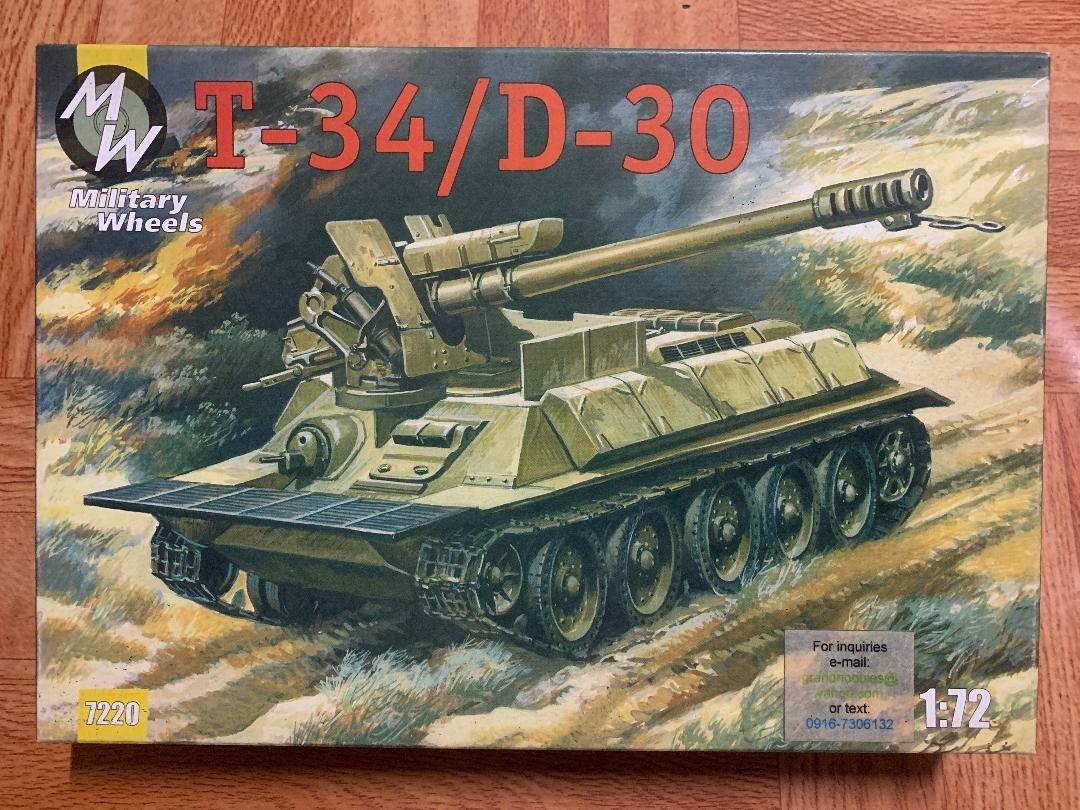 Model Kit Military Wheels 172 Scale T34/D30, Hobbies & Toys, Toys