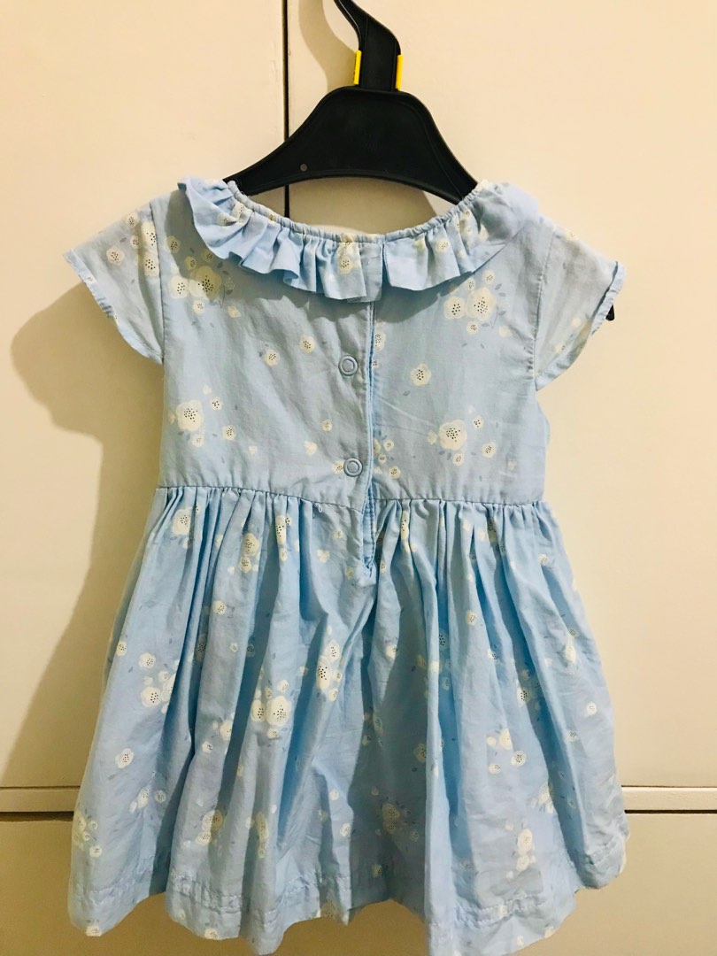 Mothercare Blue Chambray Dress and Knickers