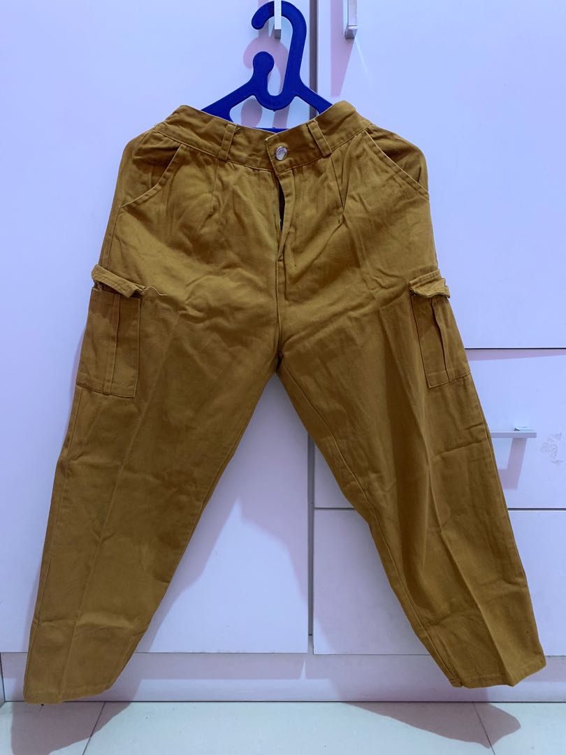 OAS - Mustard Cargo Linen Pants