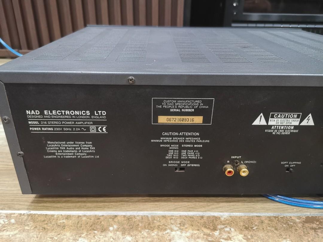 Nad 216 thx stereo power amplifier, Audio, Soundbars, Speakers