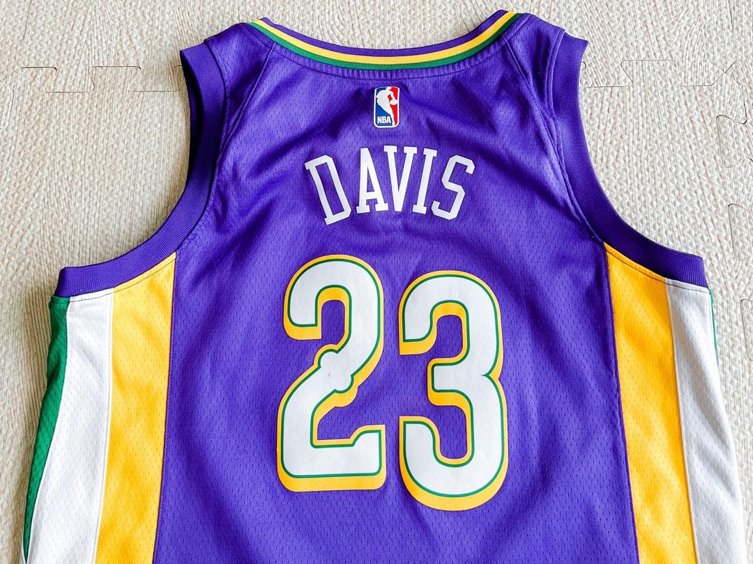 Nike Men's 2022-23 City Edition Los Angeles Lakers Anthony Davis #3 White Dri-Fit Swingman Jersey, Large