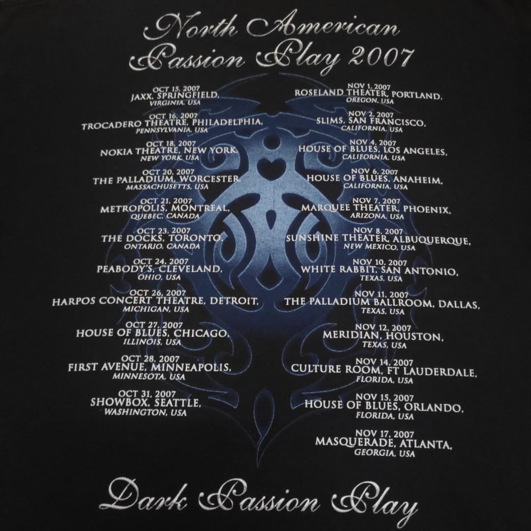 Nightwish Dark Passion Play Tour Band T Shirt, Men's Fashion, Tops