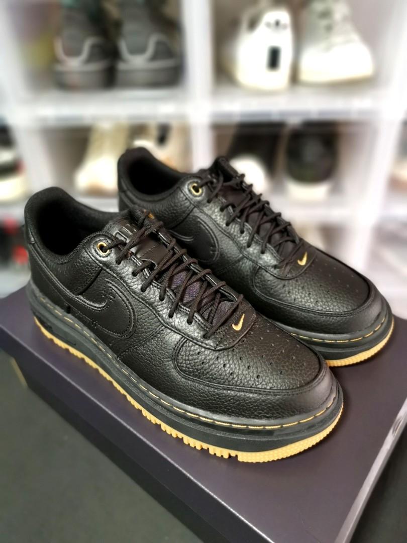 Men's shoes Nike Air Force 1 Luxe Black/ Black-Bucktan-Gum Yellow
