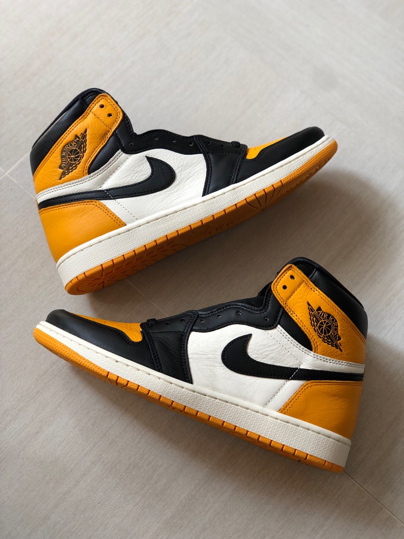 Nike Air Jordan 1 high OG Taxi Yellow Toe us 11 eur 45, 男裝, 鞋