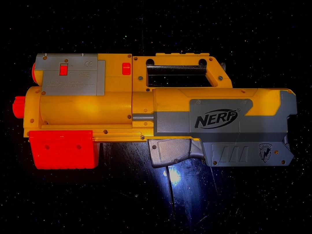 Preserved Old School Nerf guns with Glow in the Dark bullets