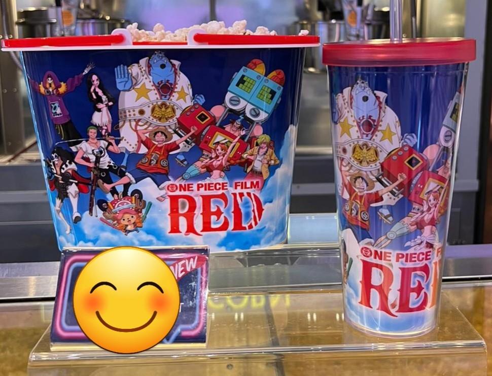One Piece Film RED popcorn bucket and cup, Hobbies & Toys, Memorabilia