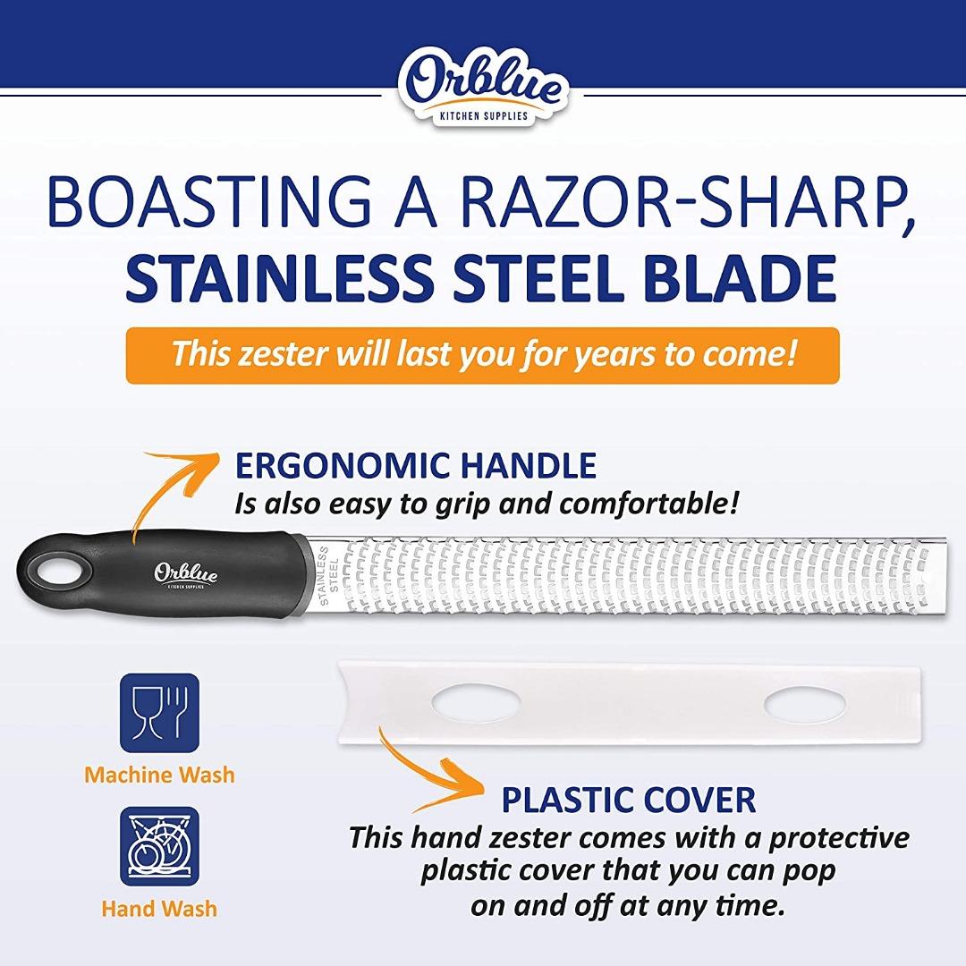 Orblue Lemon Zester & Cheese Grater (Boundless Black), TV & Home