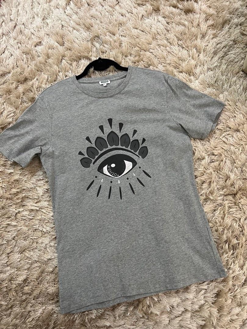 ORIGINAL KENZO BLACK EYE LOGO TSHIRT L Size Men s Fashion