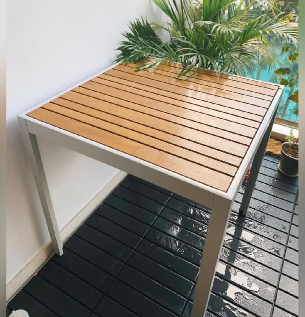 Outdoor table IKEA, Furniture & Home Living, Outdoor Furniture on Carousell