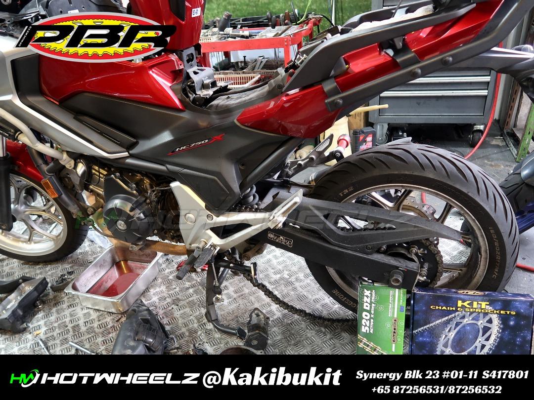 PBR SPROCKET WITH CZ CHAINHONDA NC750X, Motorcycles, Motorcycle