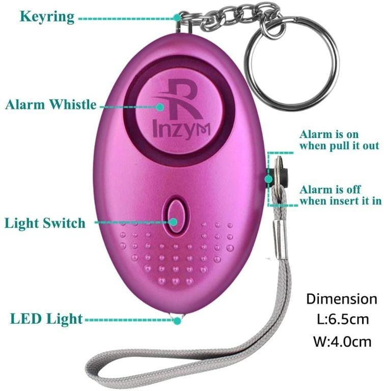 Personal Alarms For Women 3 Pack Reusable Police Approved 140DB LOUD Security Alarms Keychain