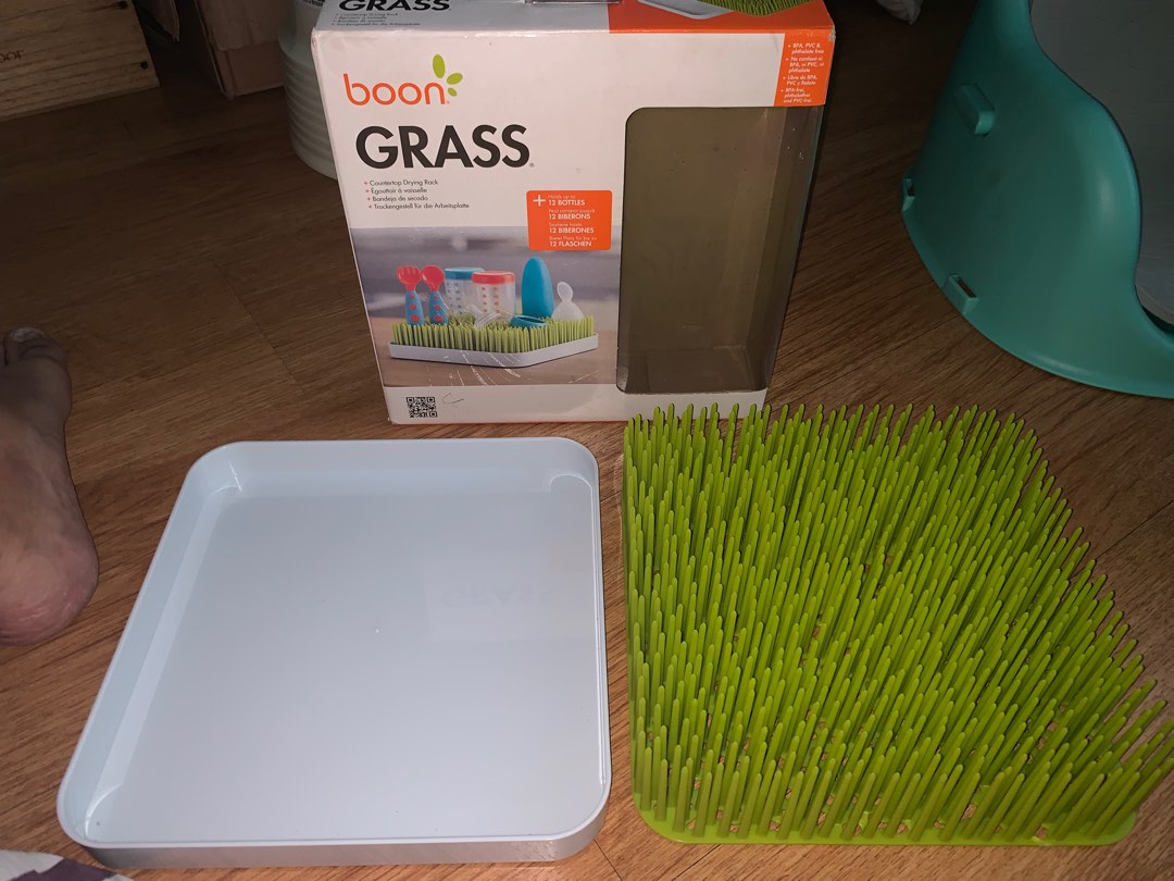 Preloved Boon Drying Rack Lawn Countertop, Green, Babies & Kids