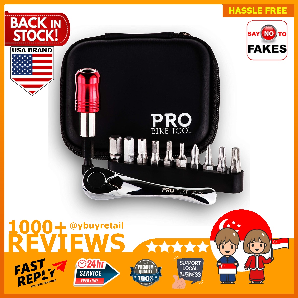 PRO BIKE TOOL Mini Ratchet Tool Set Reliable and Stylish Multitool