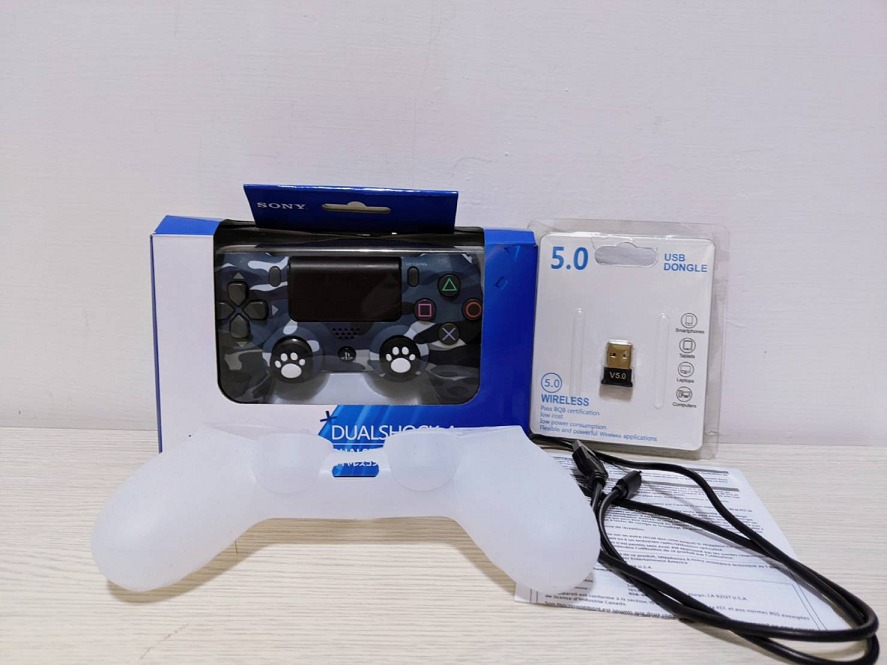 Ps4手把震動手把控制器搖桿支援steam 迷彩藍副廠 電玩 電玩週邊在旋轉拍賣