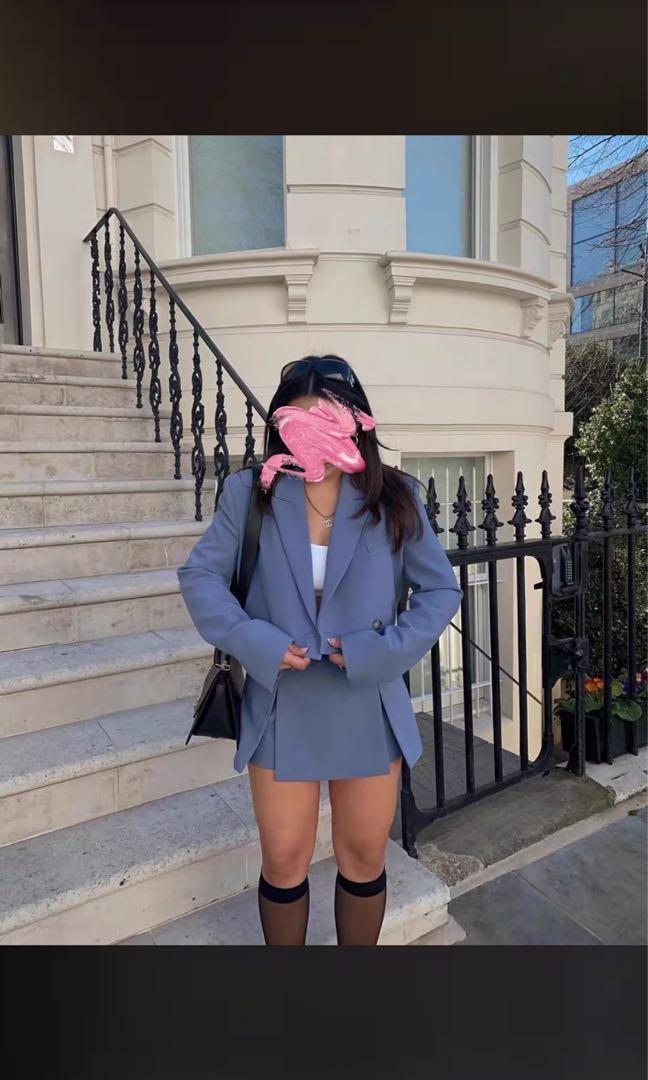 Purple Cropped Blazer Women s Fashion Coats Jackets and