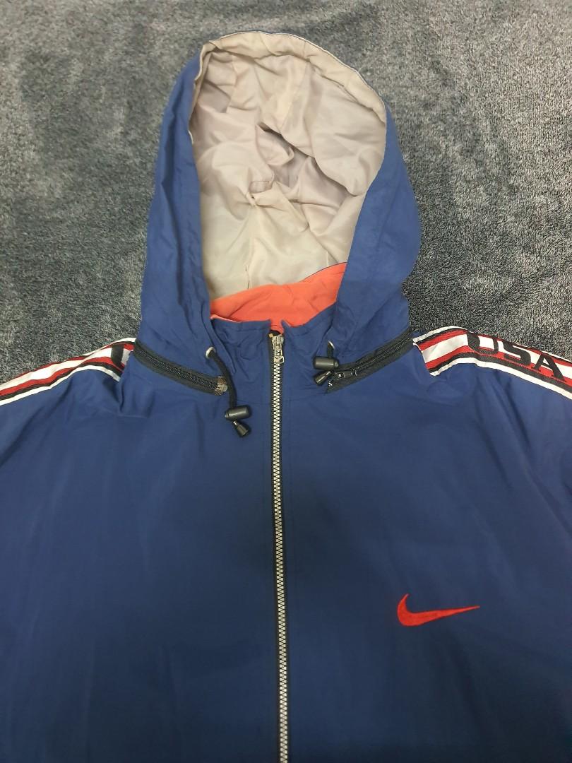 RARE nike windbreaker usa stripe, Men's Fashion, Coats, Jackets and
