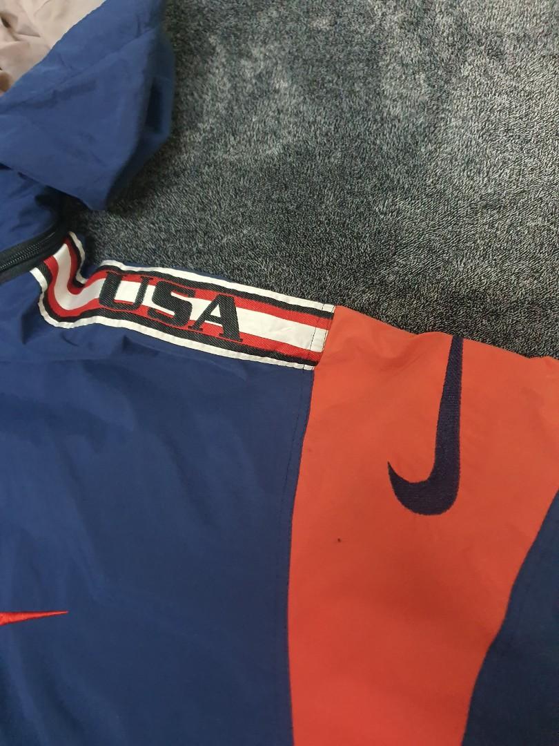 RARE nike windbreaker usa stripe, Men's Fashion, Coats, Jackets and