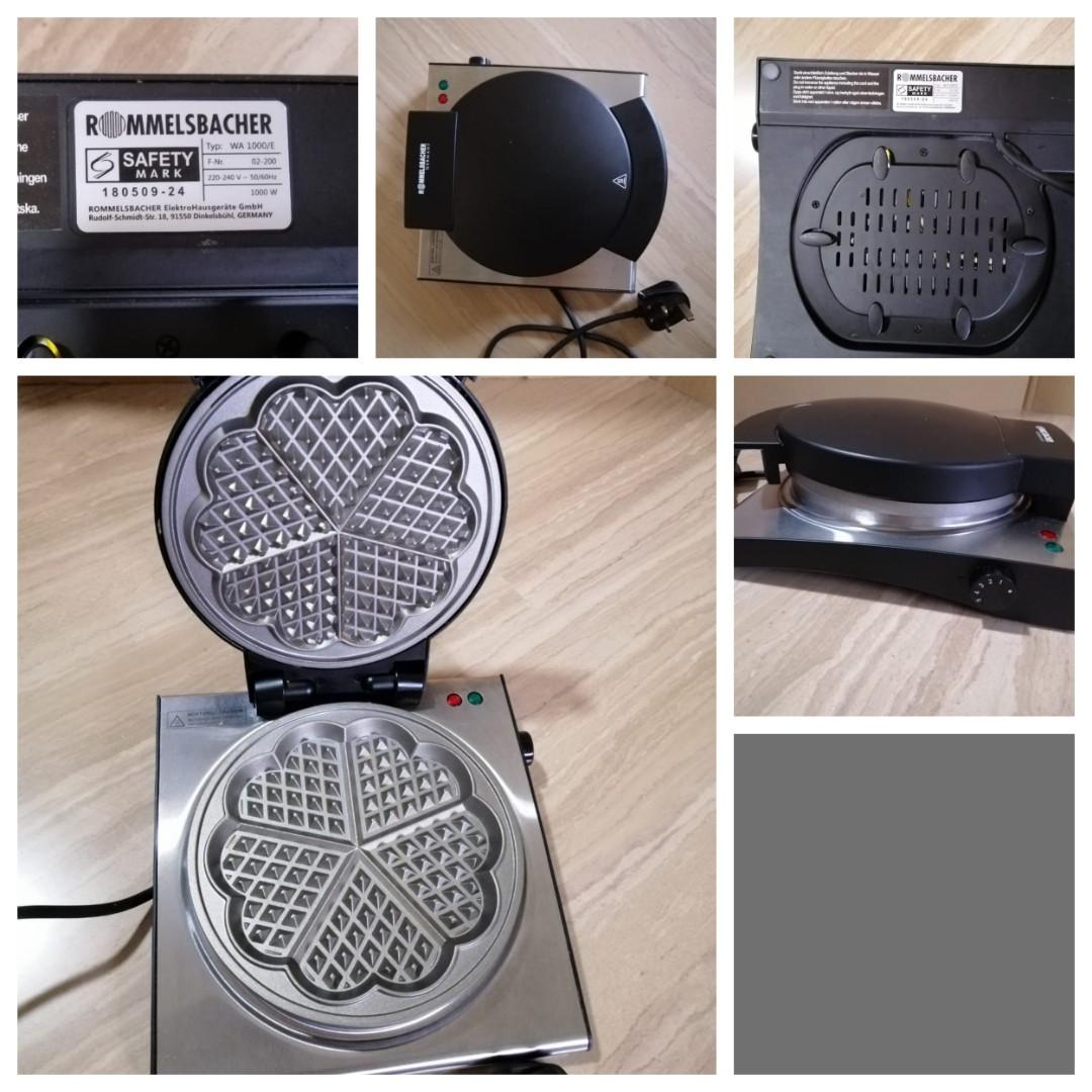 Rommelsbacher Waffle Maker, TV & Home Appliances, Kitchen Appliances