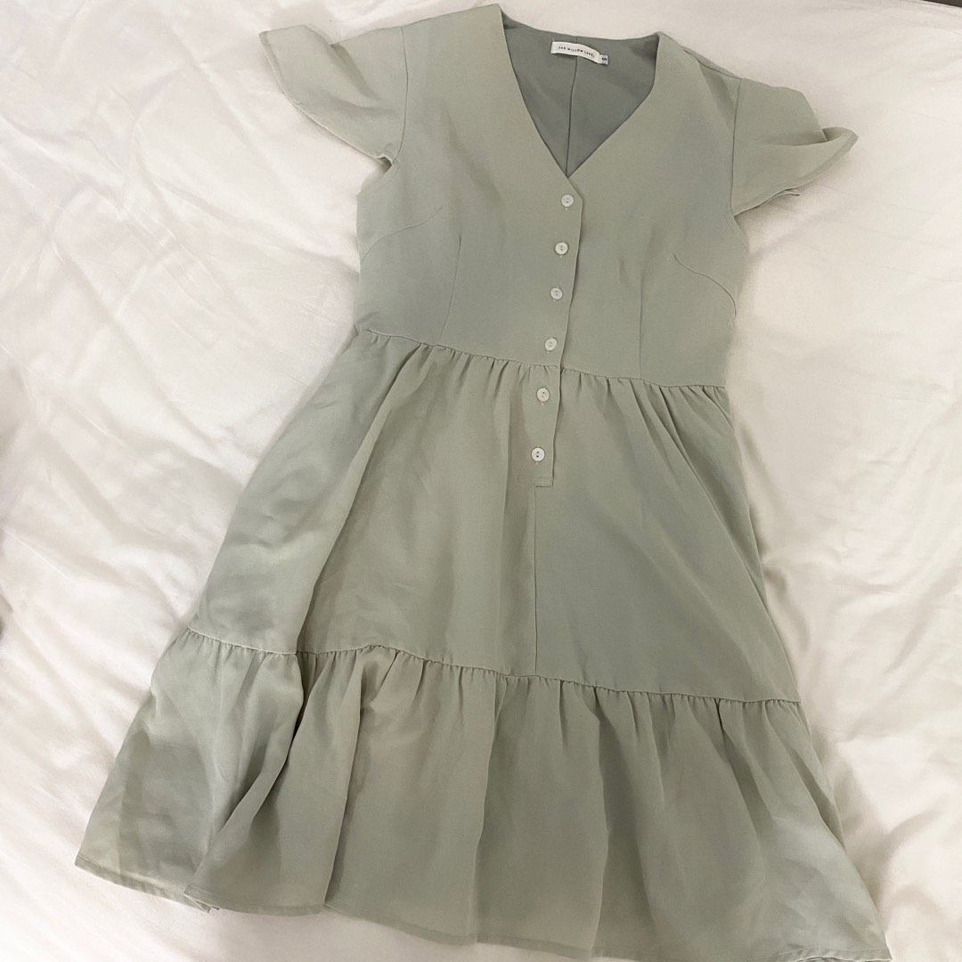 Tiered Midi Dress Daisy Sage main image 1