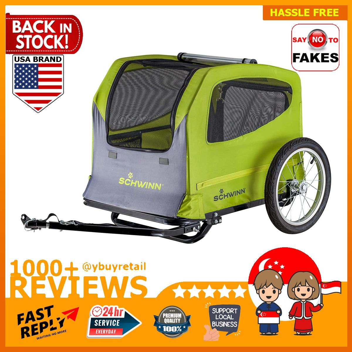 Schwinn Rascal Bike Pet Trailer, For Small and Large Dogs, Folding