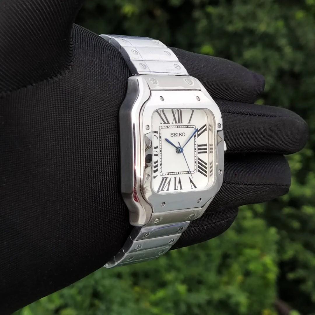 Seiko Cartier Santos Mod, Luxury, Watches on Carousell