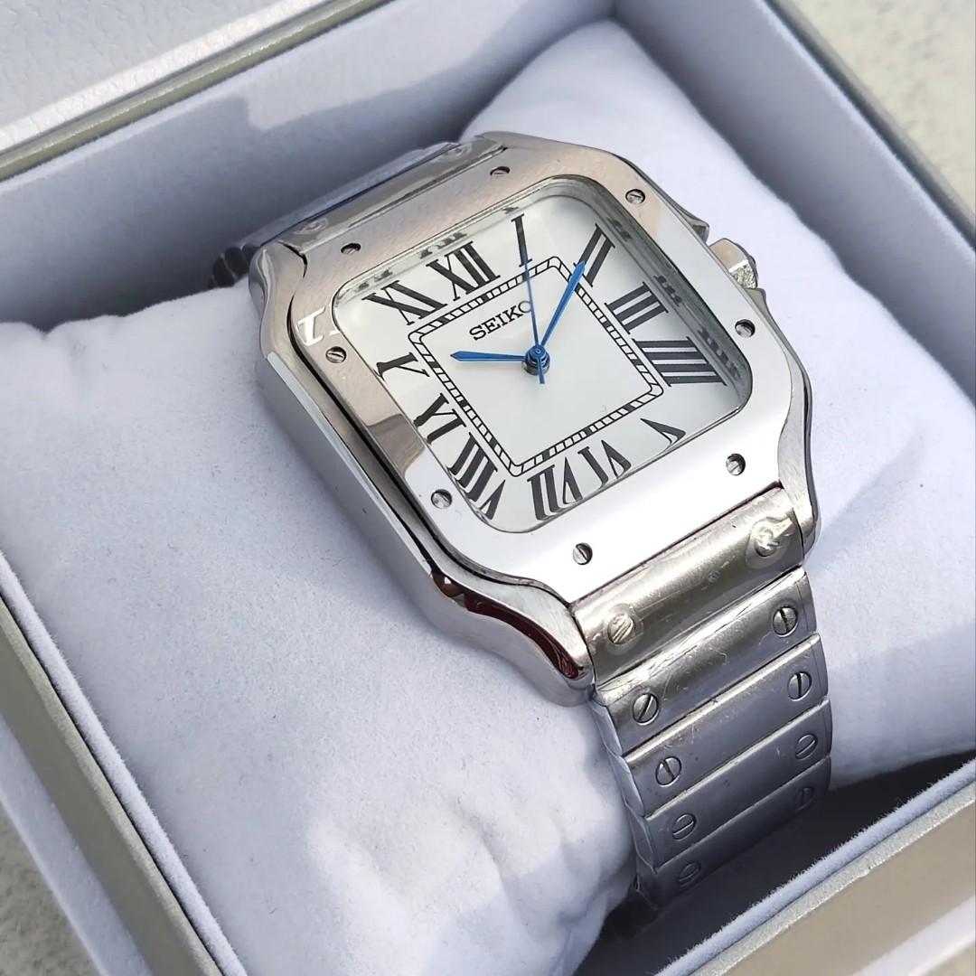 Seiko Cartier Santos Mod, Luxury, Watches on Carousell