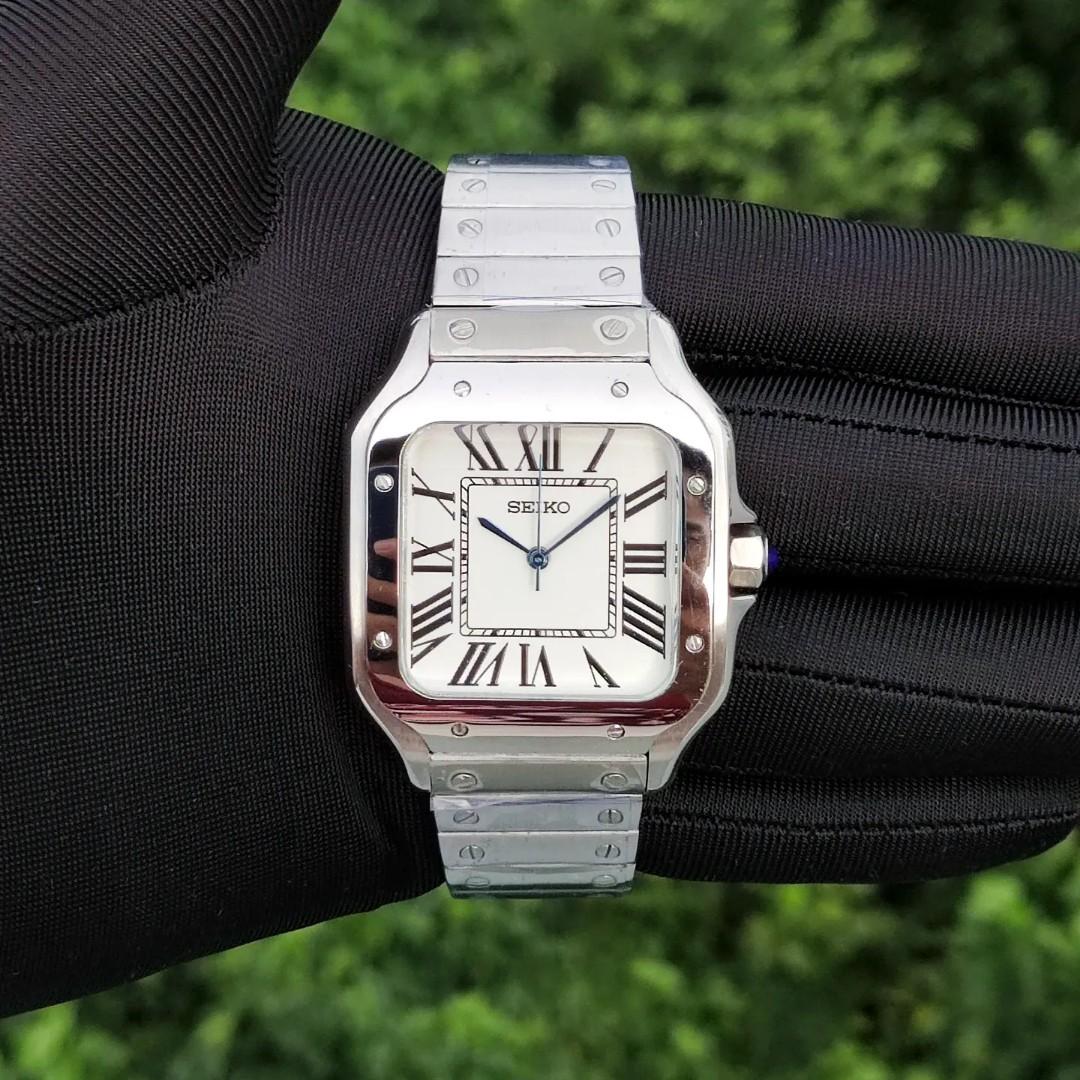 Seiko Cartier Santos Mod, Luxury, Watches on Carousell