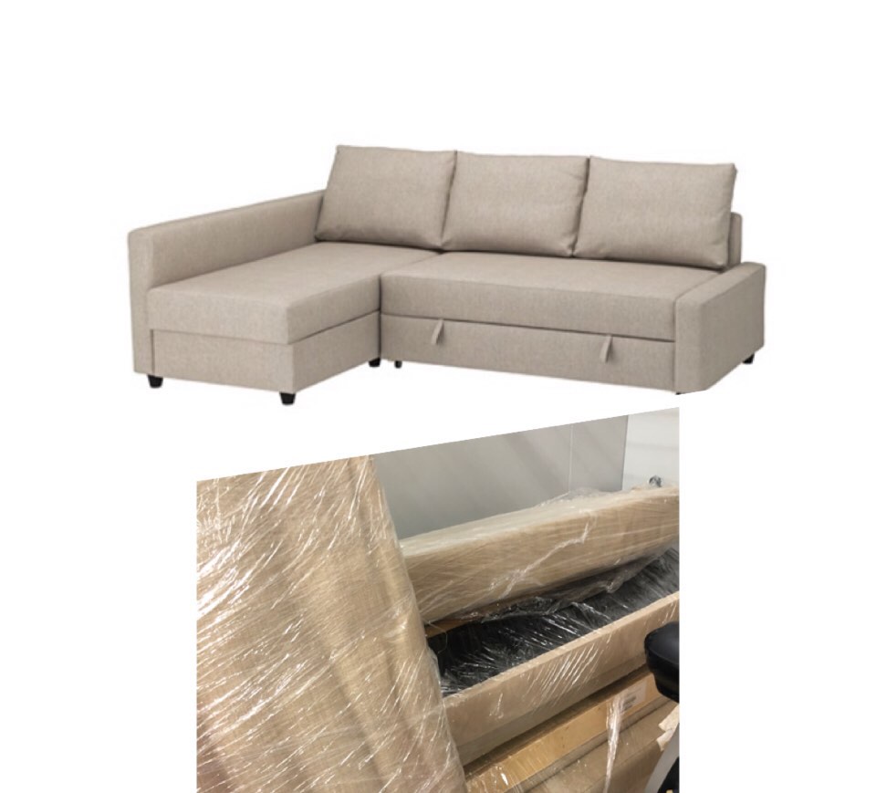 Sofa Bed ikea dismantled already, 傢俬＆家居, 傢俬, 梳化 Carousell