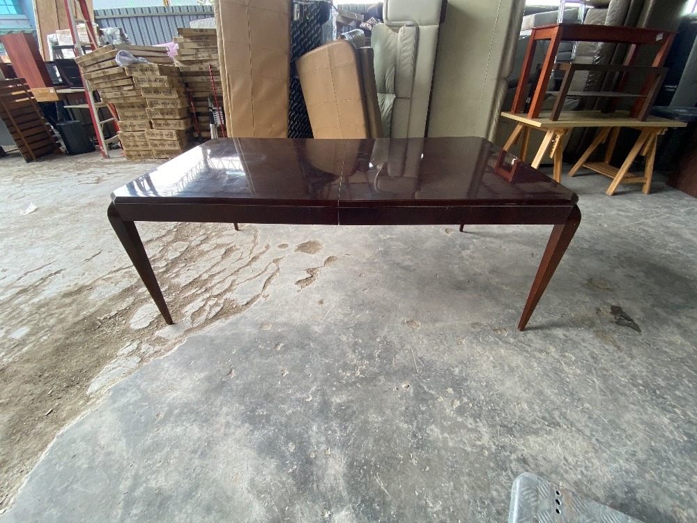 Solid Wood Top 6-seater Dining Table Dark Brown / Meja Makan Atas 6 ...