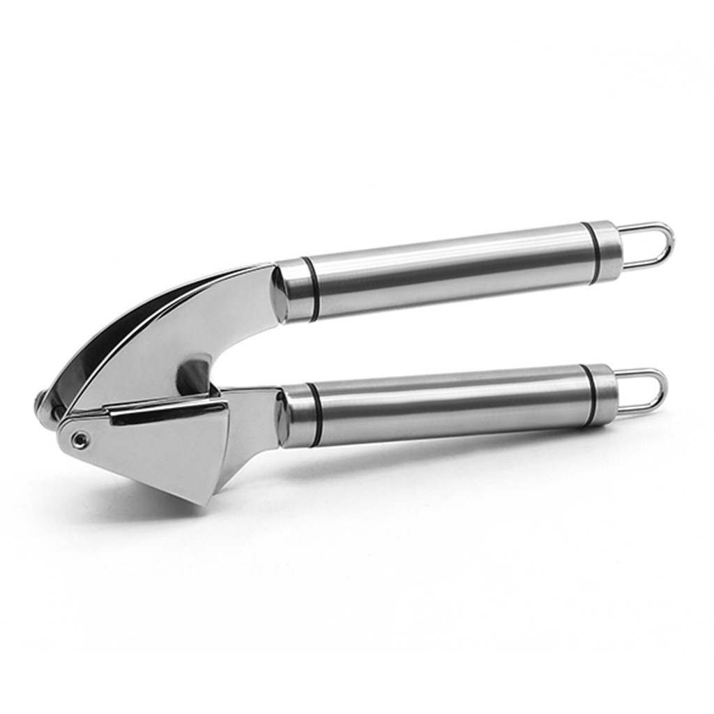 Stainless Steel Garlic Press Professional Grade Easy Squeeze Easy Clean