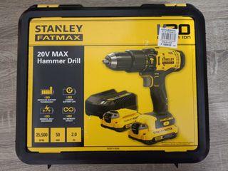 Stanley Fatmax 20V Max Cordless Hammer Drill with 2 Rechargeable batteries