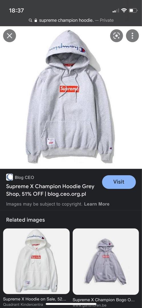 Supreme champion collab online hoodie