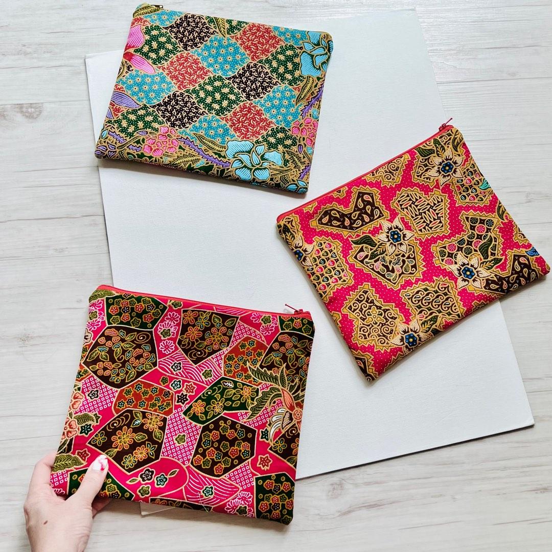 The Must-Have Batik Pouch Handmade in Singapore, Women's Fashion, Bags ...