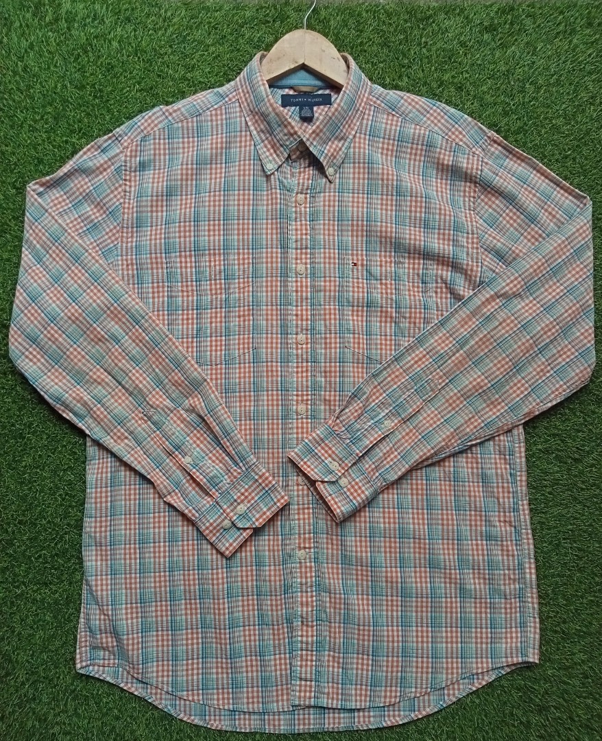 Tommy Hilfiger Checkered Longsleeve Polo, Men's Fashion, Tops & Sets ...