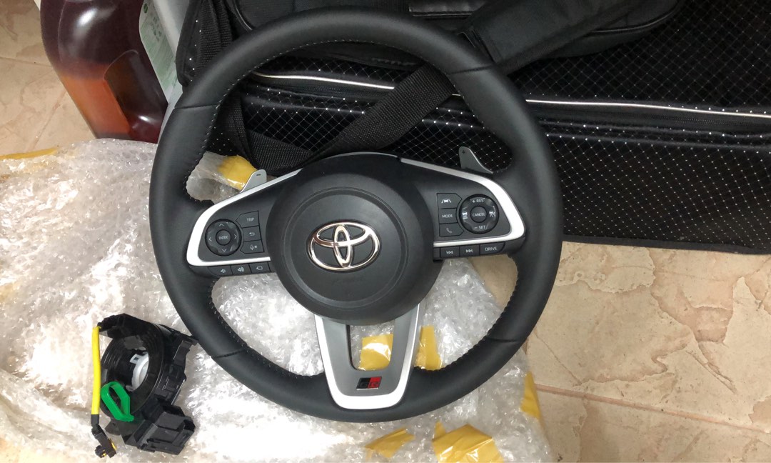 Toyota GR Raize steering wheel with pedal shifter., Car Accessories, Accessories on Carousell