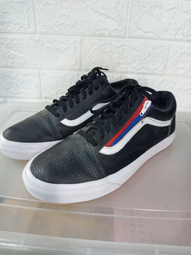 Vans Old Skool Zip Leather Men s Fashion Footwear Sneakers on