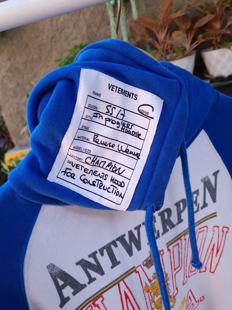 Vetements x champion antwerpen hoodie outlet