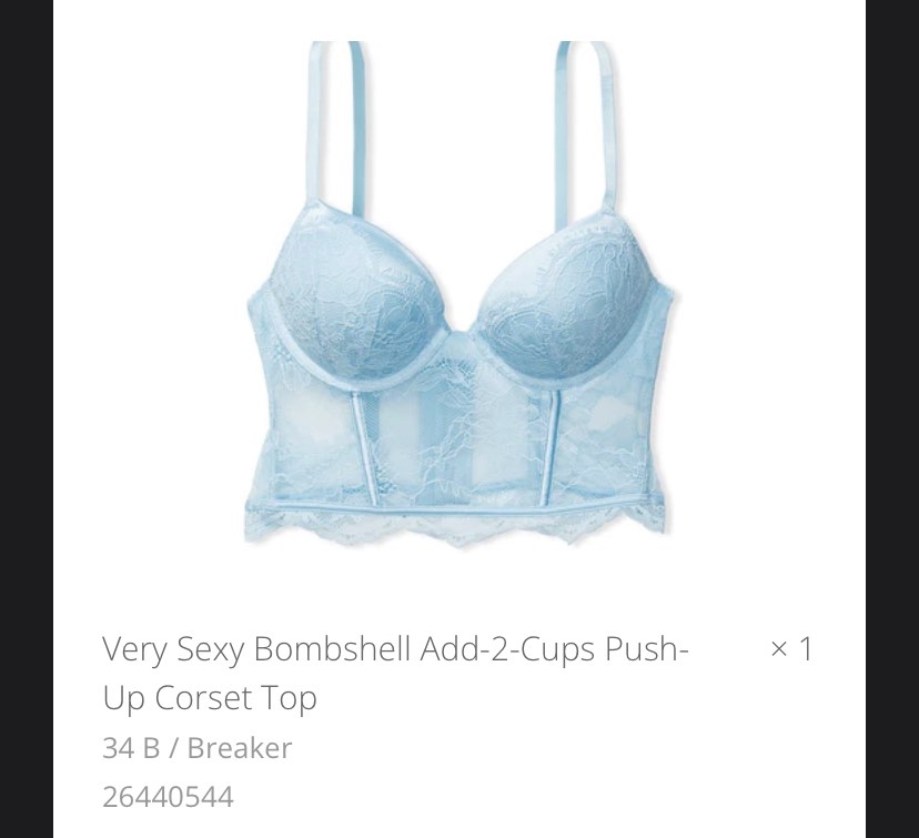 Very Sexy Bombshell Add-2-Cups Push-Up Corset Top