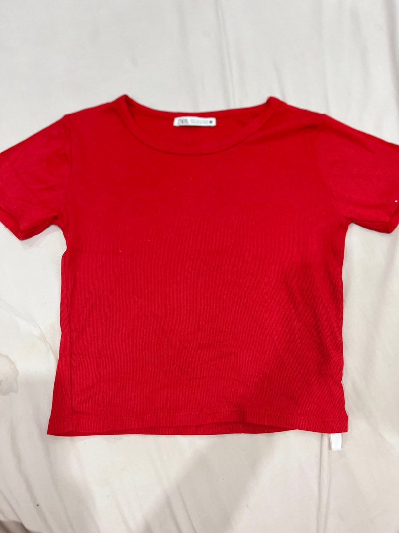 Zara ribbed top, Women's Fashion, Tops, Blouses on Carousell