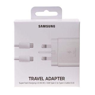 100% SAMSUNG SUPER FAST CHARGER (45W) USB TYPE-C TO TYPE-C CABLE