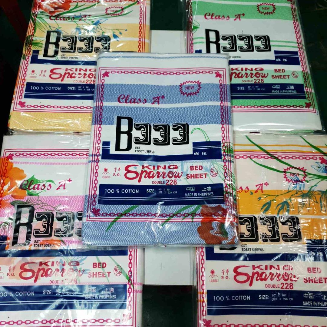333 Bed sheet/Blanket 100 cotton. Made in the Philippines., Furniture & Home Living, Bedding