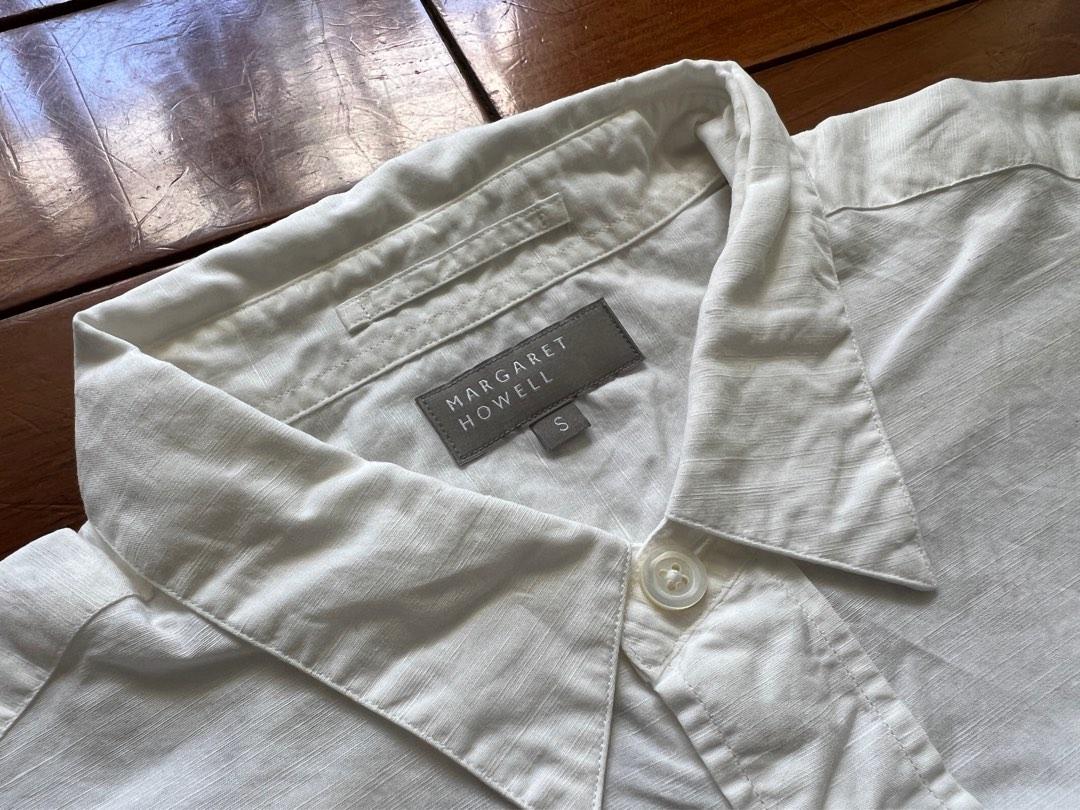 日本製margaret Howell 棉麻白襯衫短板有型適合台灣身型size S 他的時尚 上衣在旋轉拍賣