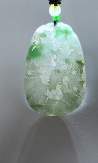 A Grade Jade Jadeite Pendant (Landscape, 翡翠山水牌）