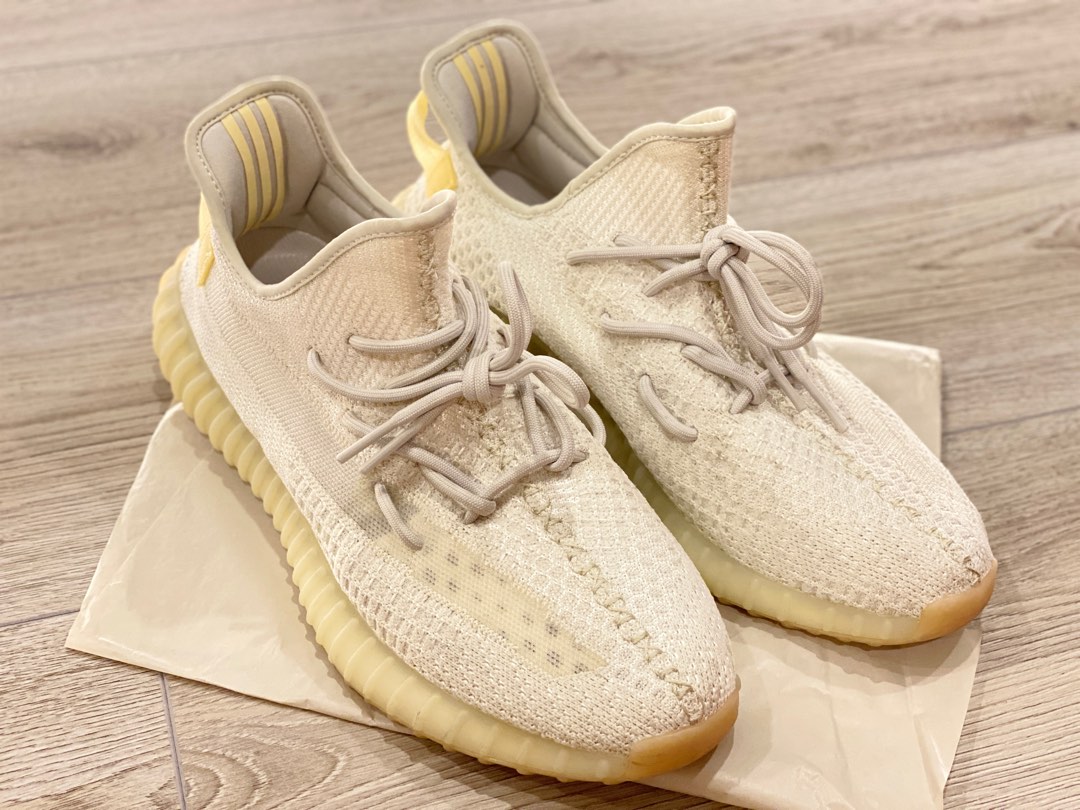 adidas yeezy boost 350 v2 butter 牛油奶油白黃f36980, 他的時尚, 鞋