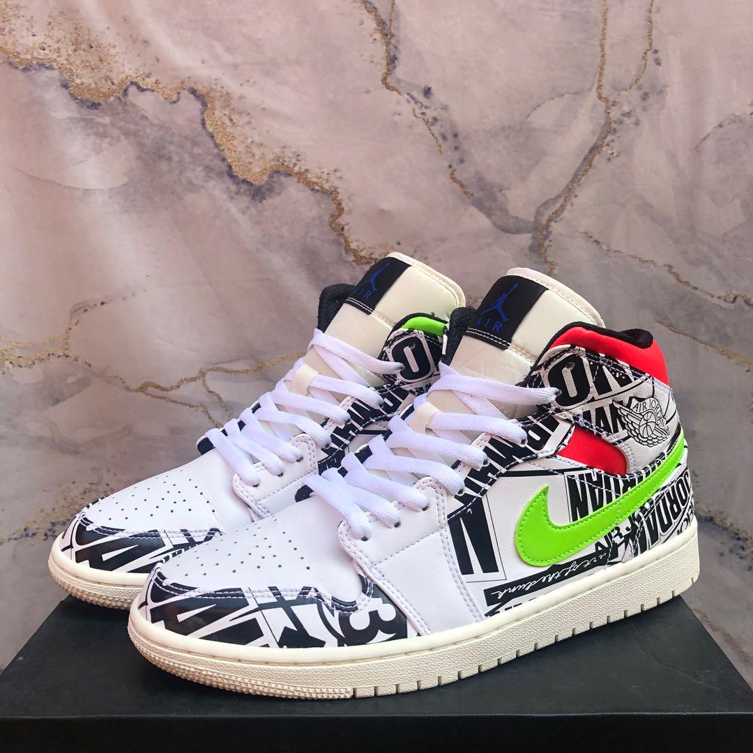 Jordan 1 store all over logos