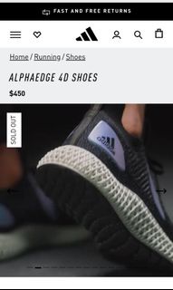 Men's adidas alphaedge new arrivals 4d running shoes