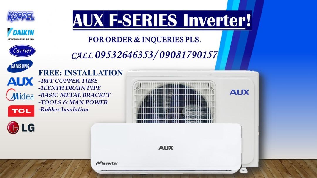 AUX F-SERIES SPLIT TYPE AIRCON BRAND NEW SEALED WITH FREE INSTALLATION