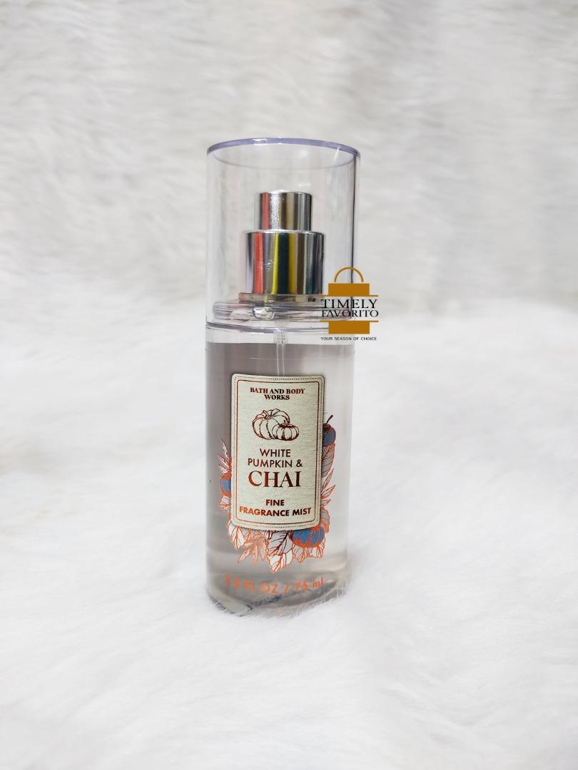 BBW White Pumpkin & Chai Fine Fragrance Mist 75ml Travel size, Beauty ...